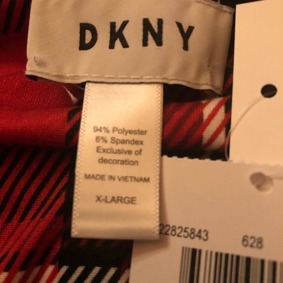 DKNY/ NWT/ 2 Pc. woman’s Pajama set/ Red Plaid / size XL ( (16-18) - Picture 5 of 10